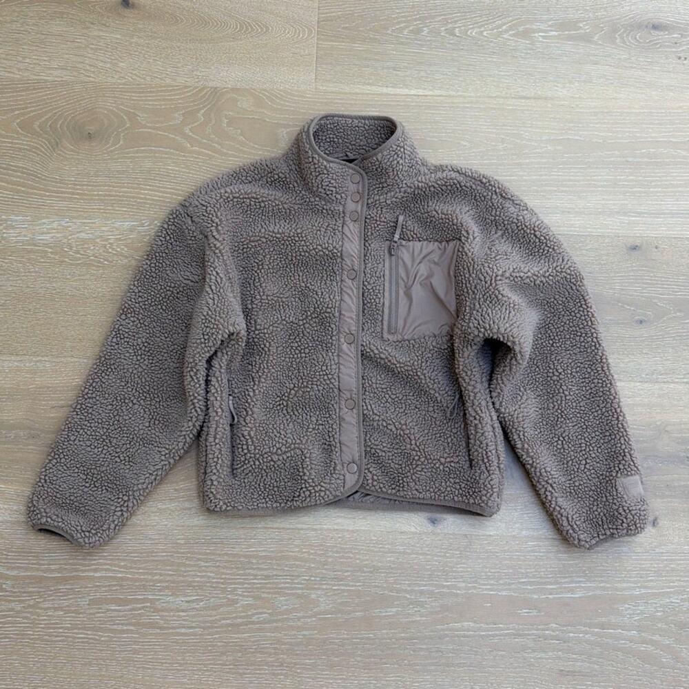 Fabletics Teddy Jacket Tahoe Size S Taupe